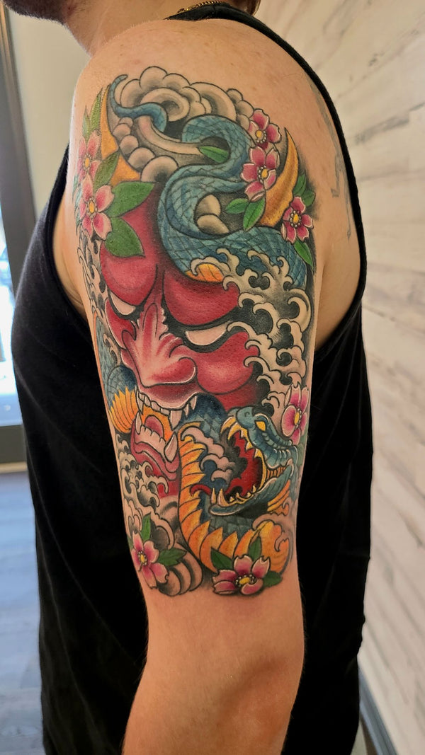 Japanese-style color half sleeve
