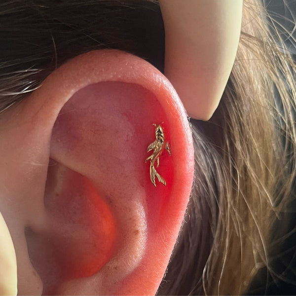 Gold botanical helix jewelry